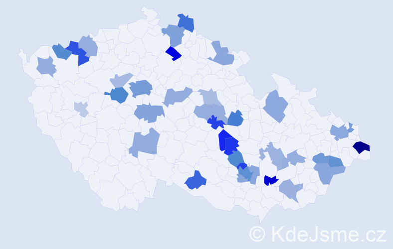 Jméno: 'Marieta', počet výskytů 65 v celé ČR