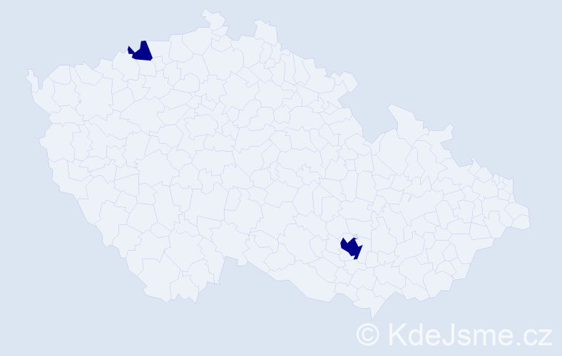 Jméno: 'Krishan', počet výskytů 2 v celé ČR