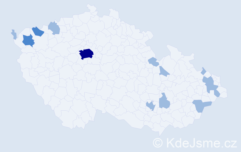 Jméno: 'Kerstin', počet výskytů 18 v celé ČR