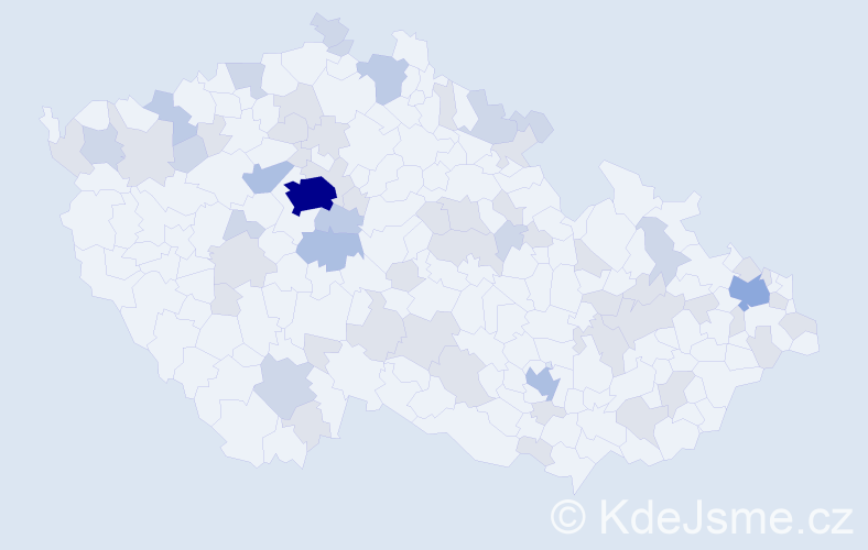 Jméno: 'Agnes', počet výskytů 118 v celé ČR