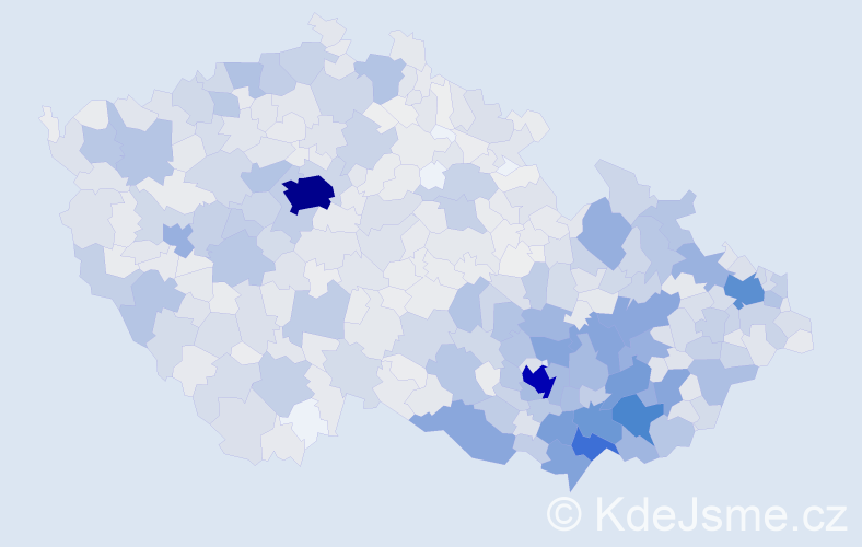 Jméno: 'Josefa', počet výskytů 3686 v celé ČR