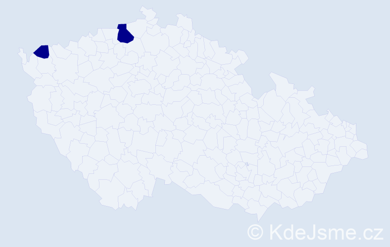 Jméno: 'Barborka', počet výskytů 2 v celé ČR
