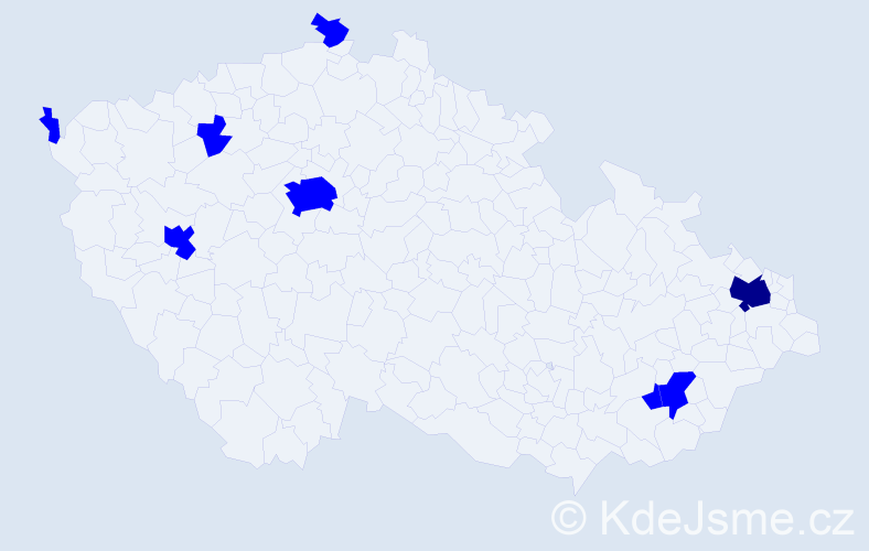 Jméno: 'Xuan Mai', počet výskytů 9 v celé ČR