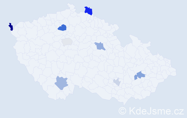 Jméno: 'Andreja', počet výskytů 8 v celé ČR