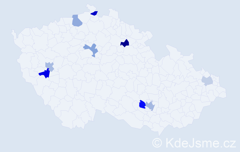 Jméno: 'Arsim', počet výskytů 10 v celé ČR