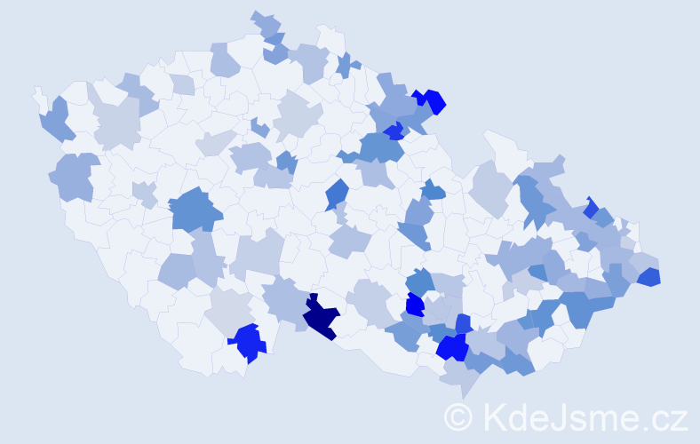 Jméno: 'Přemek', počet výskytů 147 v celé ČR