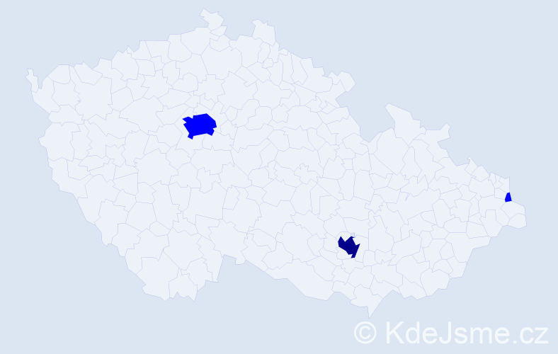 Jméno: 'Adam Robert', počet výskytů 4 v celé ČR