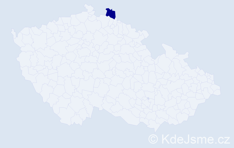 Jméno: 'Caroline Isabela', počet výskytů 1 v celé ČR