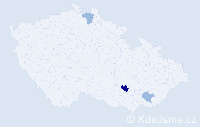 Jméno: 'Gideon', počet výskytů 6 v celé ČR