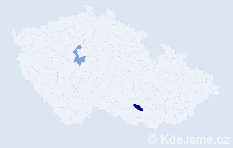Jméno: 'Helena Grace', počet výskytů 2 v celé ČR
