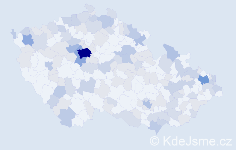 Jméno: 'Vendelín', počet výskytů 281 v celé ČR