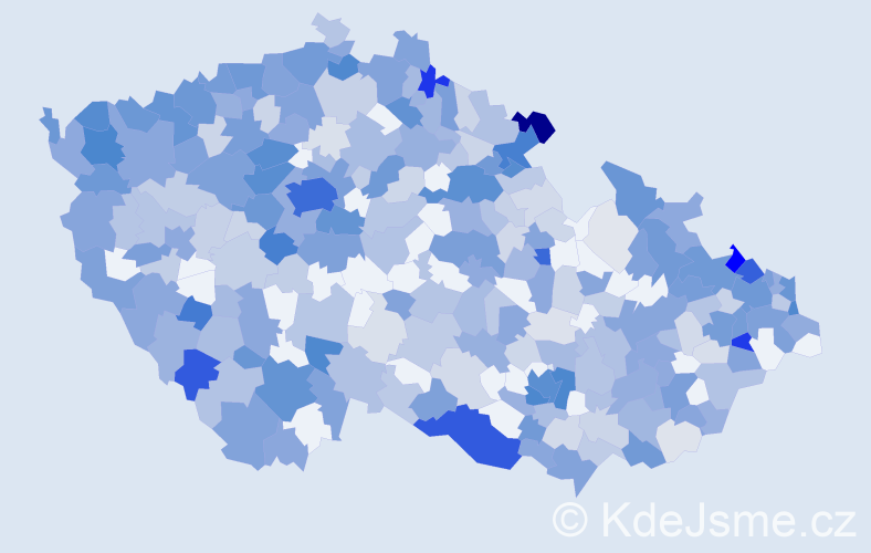 Jméno: 'Judita', počet výskytů 1047 v celé ČR