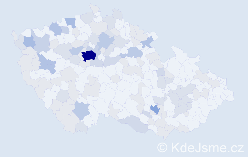 Jméno: 'Oksana', počet výskytů 235 v celé ČR