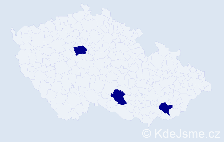 Jméno: 'Chrysanthi', počet výskytů 3 v celé ČR