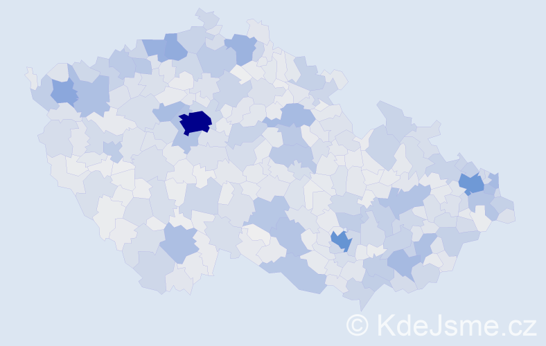 Jméno: 'Erika', počet výskytů 6587 v celé ČR
