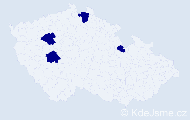 Jméno: 'Van Cam', počet výskytů 4 v celé ČR