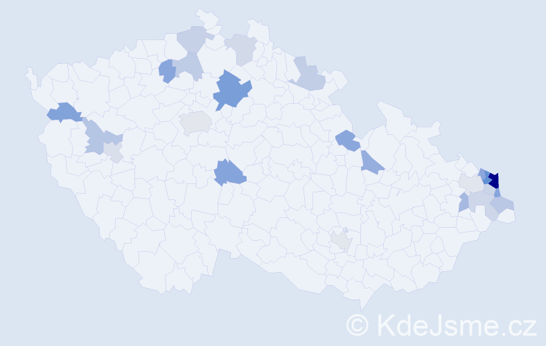 Jméno: 'Wladyslaw', počet výskytů 40 v celé ČR