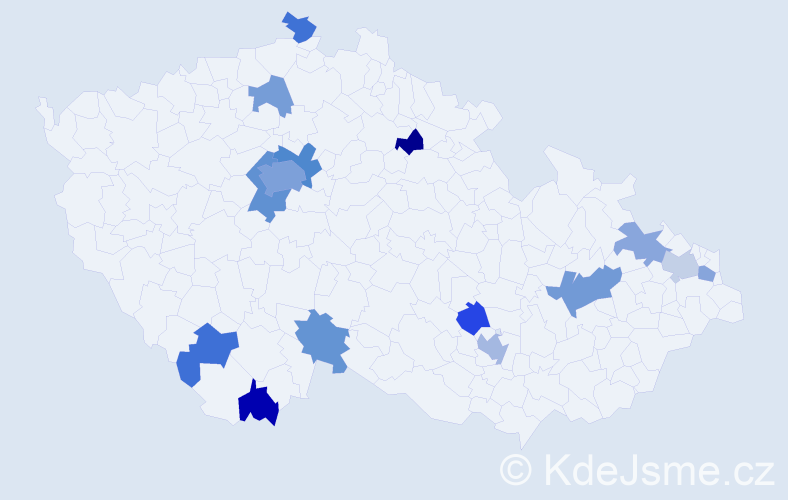 Jméno: 'Háta', počet výskytů 28 v celé ČR