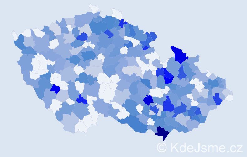Jméno: 'Lubomíra', počet výskytů 530 v celé ČR