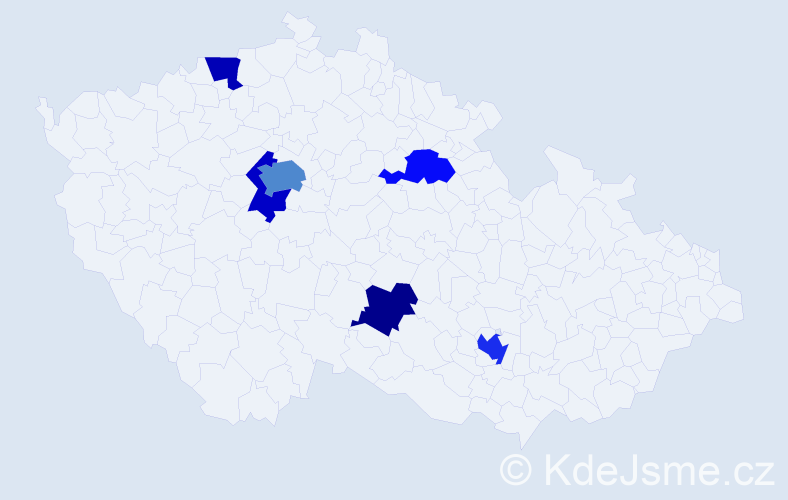 Jméno: 'Talal', počet výskytů 10 v celé ČR