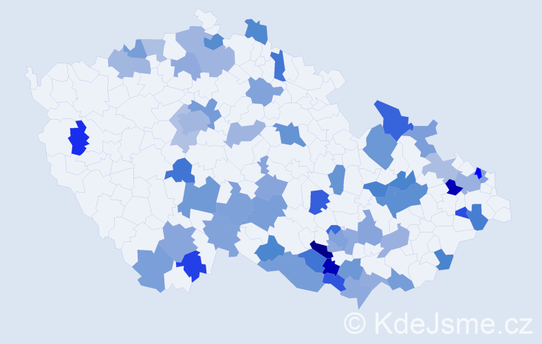 Jméno: 'Vlaďka', počet výskytů 86 v celé ČR
