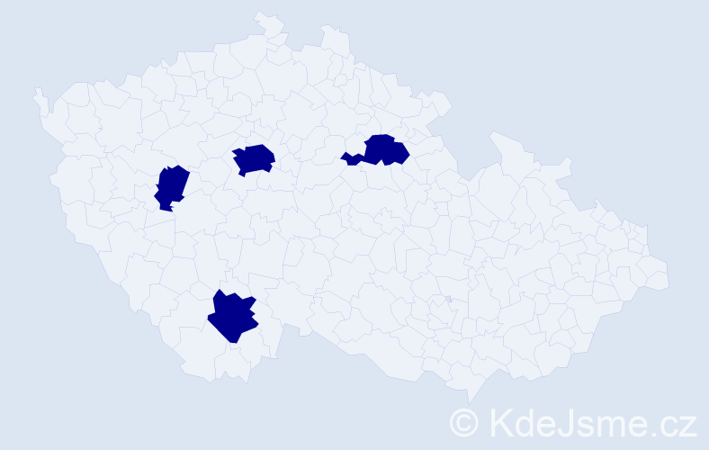 Jméno: 'Valentyna Vasylivna', počet výskytů 4 v celé ČR