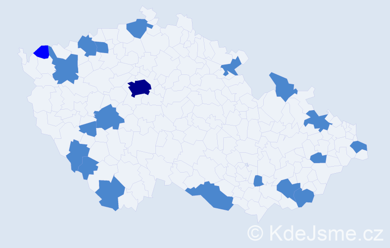 Jméno: 'Rupert', počet výskytů 23 v celé ČR