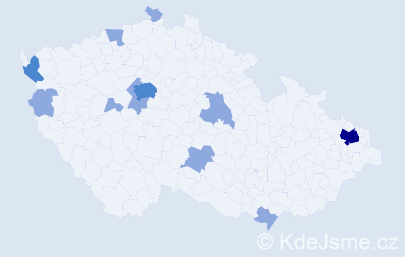 Jméno: 'Thi Dinh', počet výskytů 18 v celé ČR