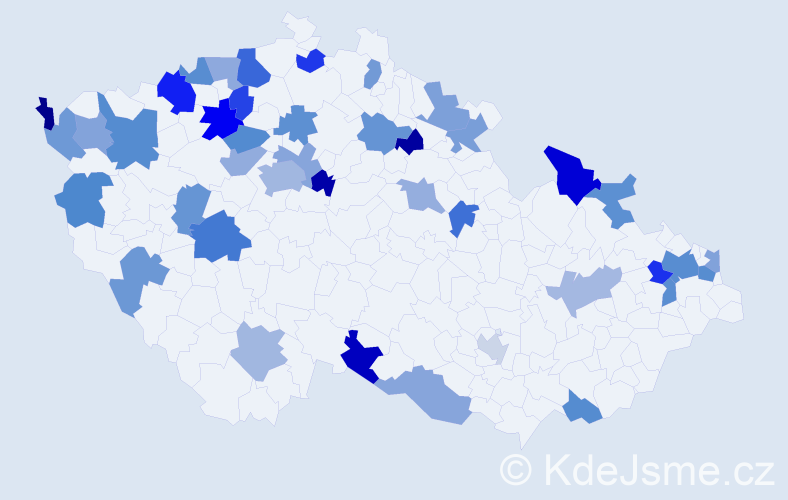 Jméno: 'Priska', počet výskytů 59 v celé ČR