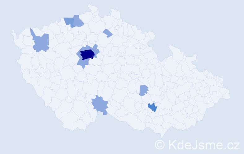 Jméno: 'Samer', počet výskytů 19 v celé ČR
