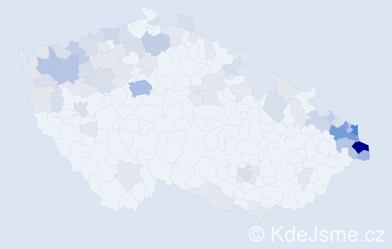 Jméno: 'Lidie', počet výskytů 224 v celé ČR