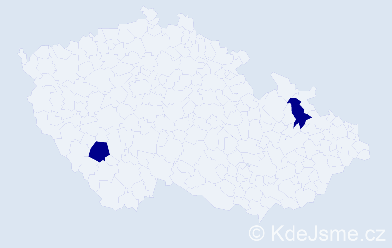 Jméno: 'Samanta Daniela', počet výskytů 2 v celé ČR