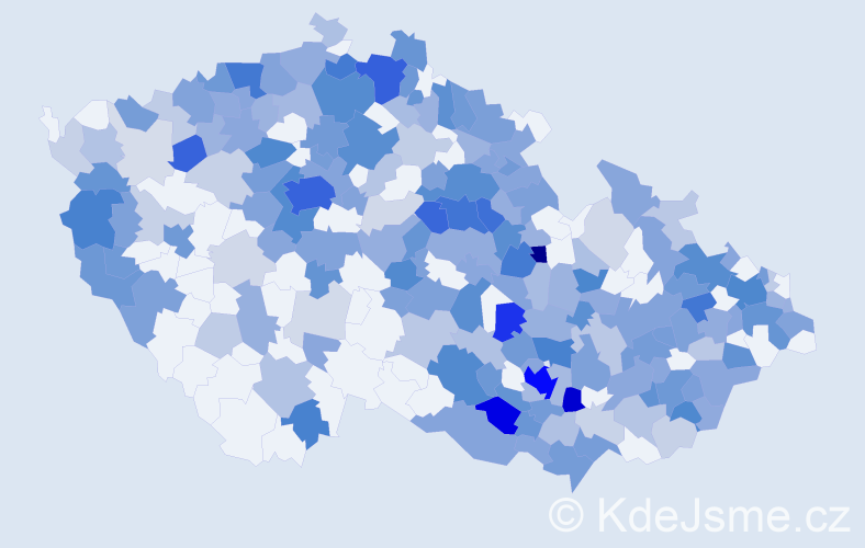 Jméno: 'Zina', počet výskytů 526 v celé ČR