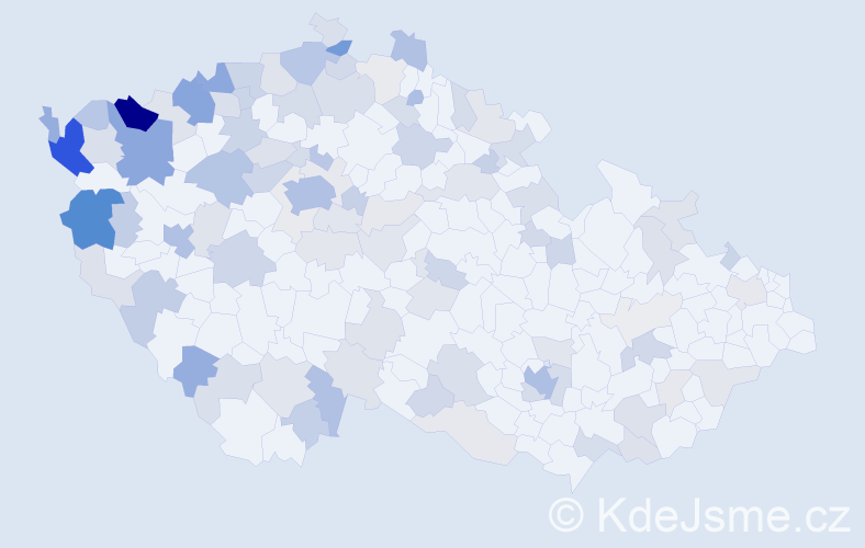 Jméno: 'Ngoc', počet výskytů 266 v celé ČR