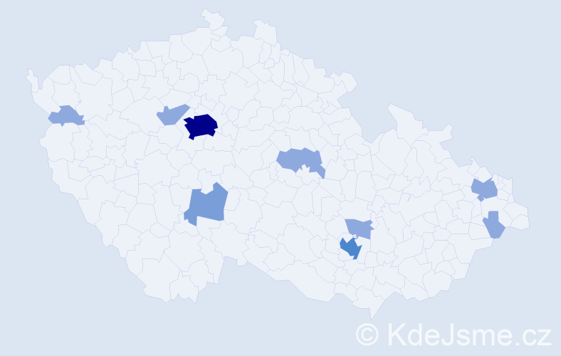 Jméno: 'Farid', počet výskytů 18 v celé ČR