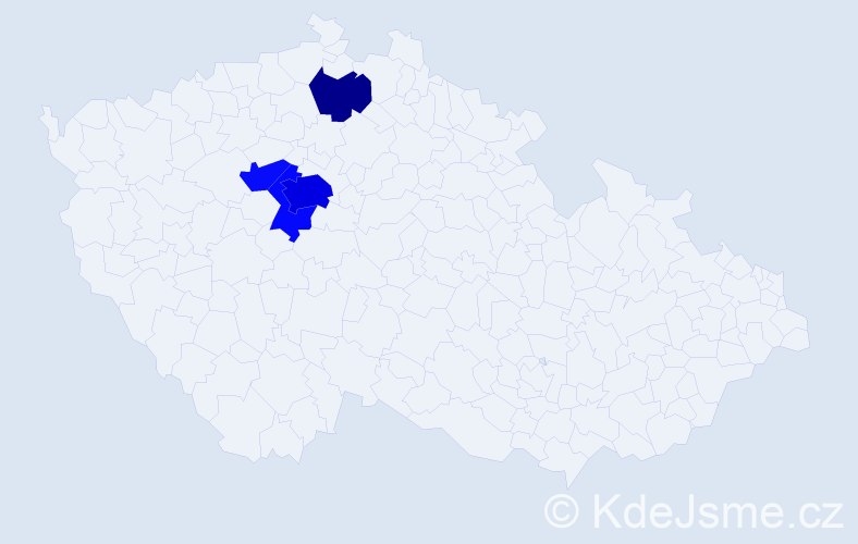 Jméno: 'Kosta', počet výskytů 11 v celé ČR