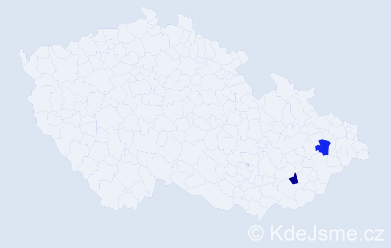 Jméno: 'Isabelle Anna', počet výskytů 2 v celé ČR