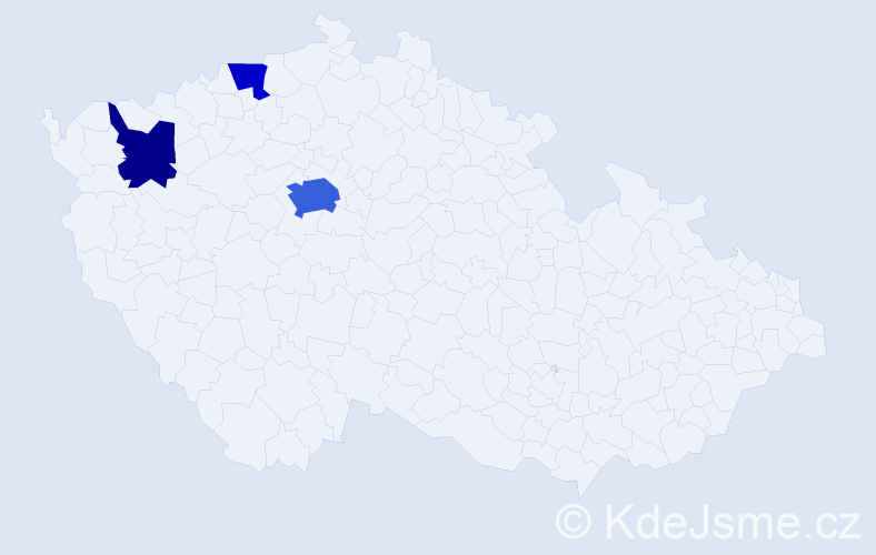 Jméno: 'Chadi', počet výskytů 7 v celé ČR