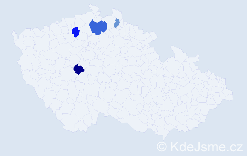 Jméno: 'Khurelbaatar', počet výskytů 5 v celé ČR