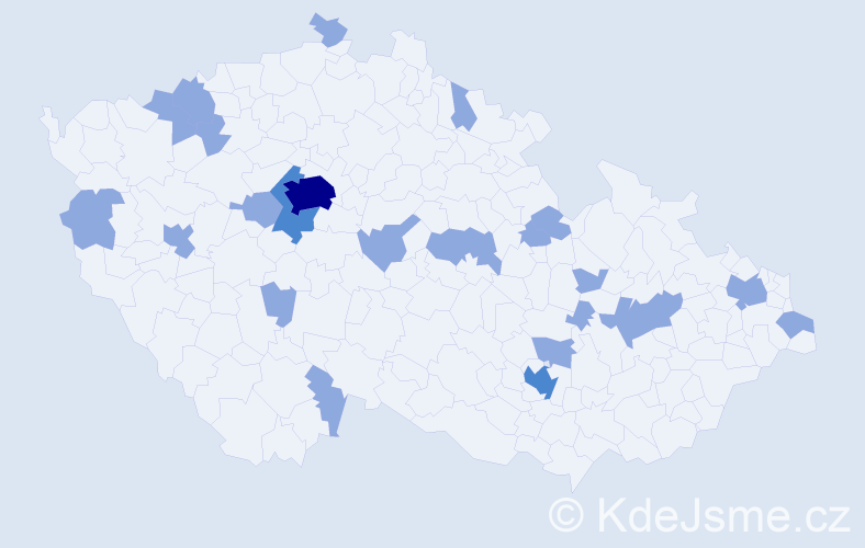 Jméno: 'Lilia', počet výskytů 29 v celé ČR