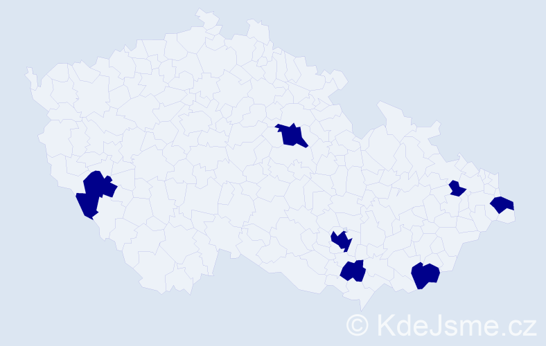 Jméno: 'Ema Viktorie', počet výskytů 7 v celé ČR