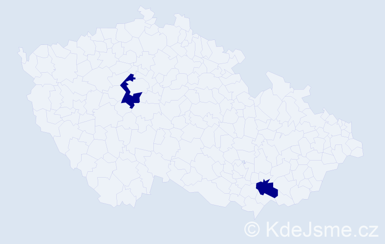 Jméno: 'Andrej Josef', počet výskytů 2 v celé ČR