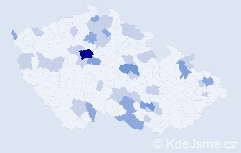 Jméno: 'Soběslav', počet výskytů 74 v celé ČR