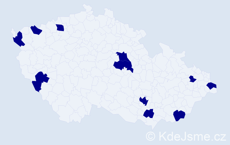 Jméno: 'Ema Viktorie', počet výskytů 11 v celé ČR