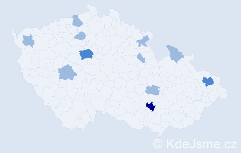 Jméno: 'Marcos', počet výskytů 16 v celé ČR