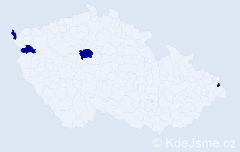 Jméno: 'Daniel Nicolas', počet výskytů 4 v celé ČR