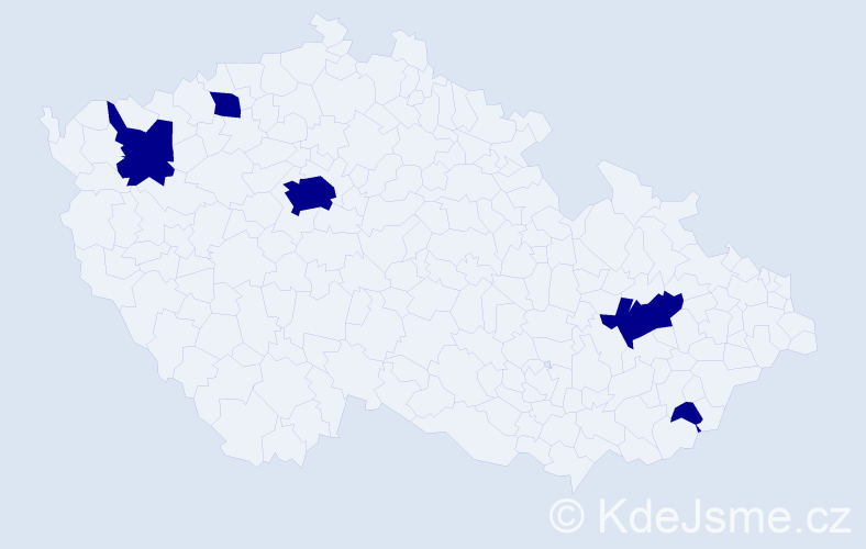 Jméno: 'Adela Marie', počet výskytů 5 v celé ČR
