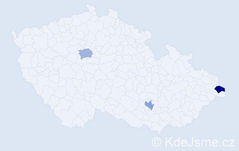 Jméno: 'Celeste', počet výskytů 4 v celé ČR