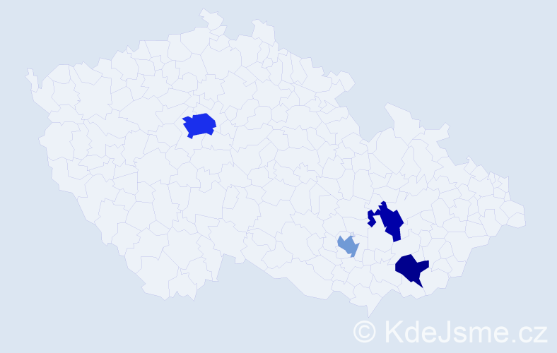 Jméno: 'Sanel', počet výskytů 9 v celé ČR