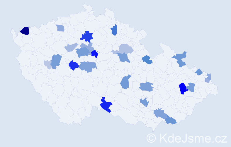 Jméno: 'Beatrix', počet výskytů 47 v celé ČR